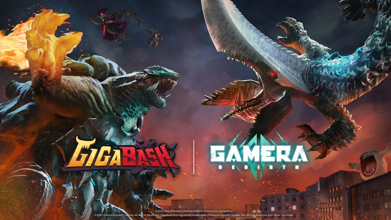 Gamera – Rebirth DLC lands in GigaBash: meet Gamera and Guiron