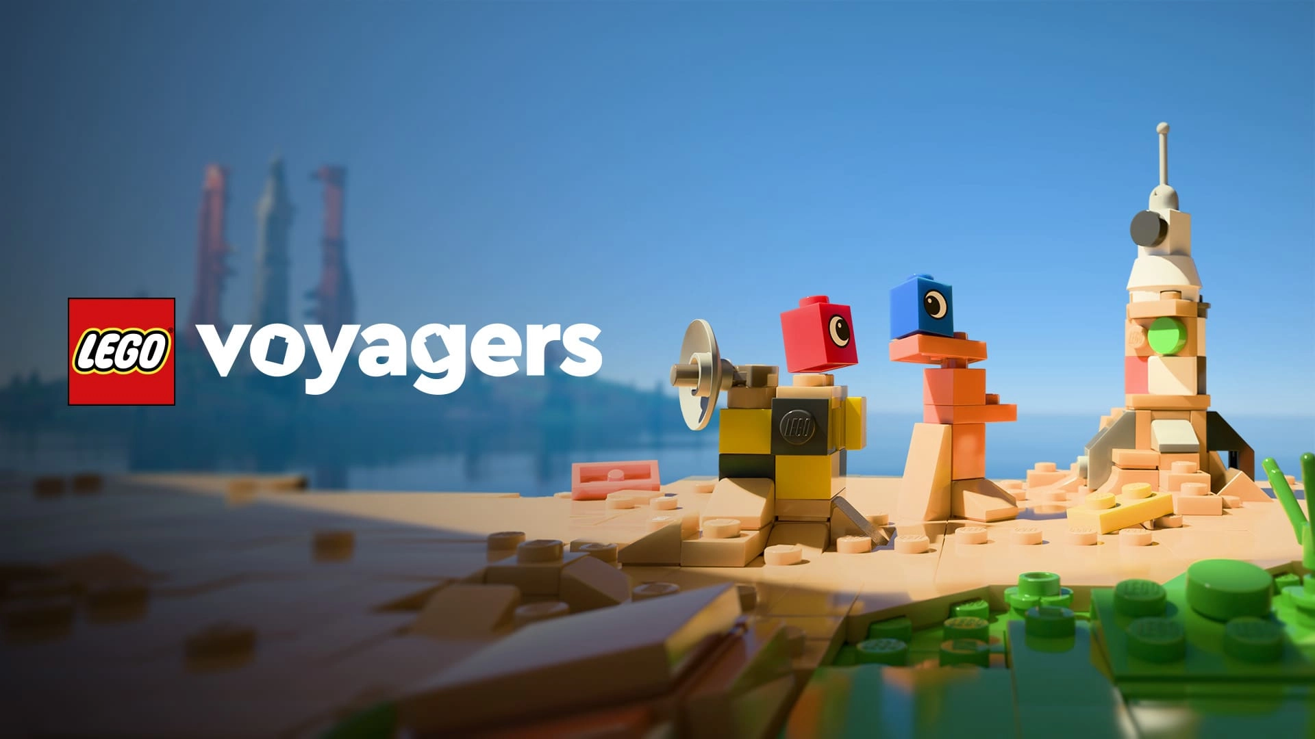 LEGO Voyagers displayed in a vibrant landscape, celebrating its nomination for Best Family Game at The Game Awards 2025.