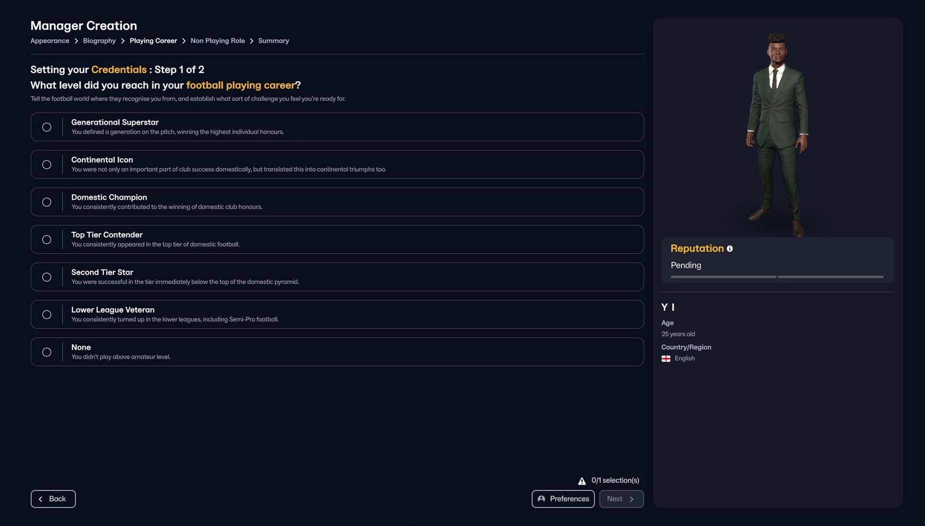 Football Manager 26 Console: Customize your manager profile on an intuitive UI for immersive gameplay and strategic success.