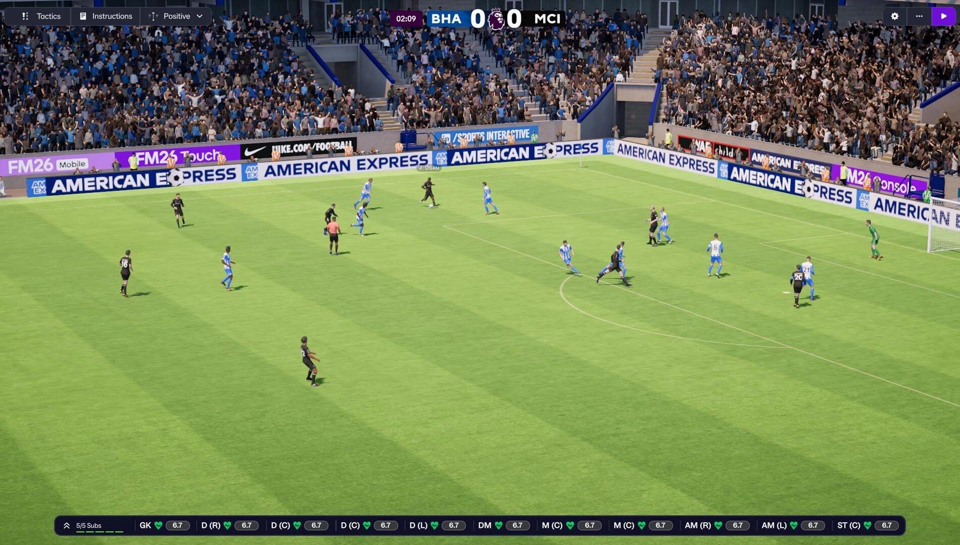 Exciting FM26 Console match scene featuring teams in action, showcasing immersive gameplay and dynamic football management.