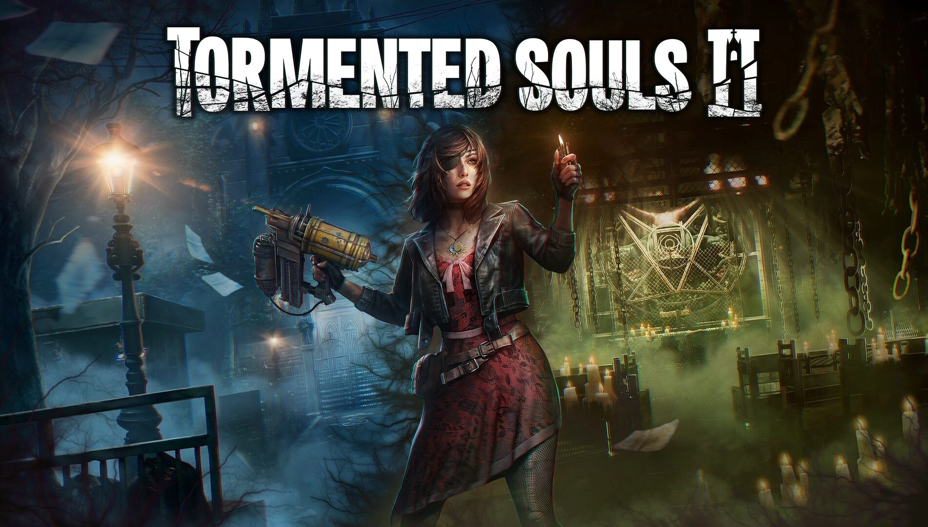 Tormented Souls II game cover featuring a protagonist with a weapon, set in a mysterious, dark environment.