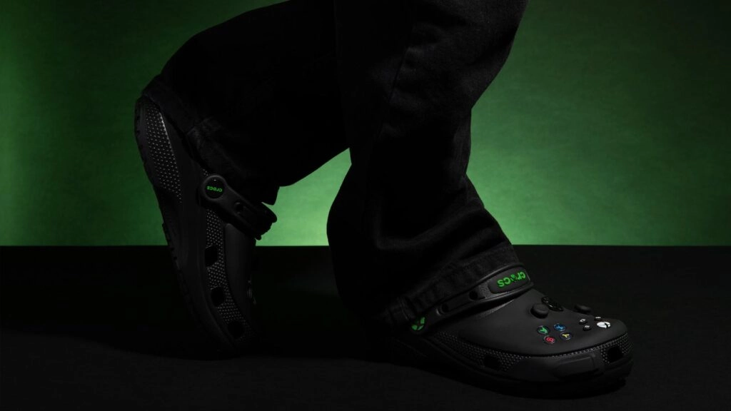 Xbox and Crocs collaboration: unique controller-inspired shoes designed for comfort during gaming sessions.