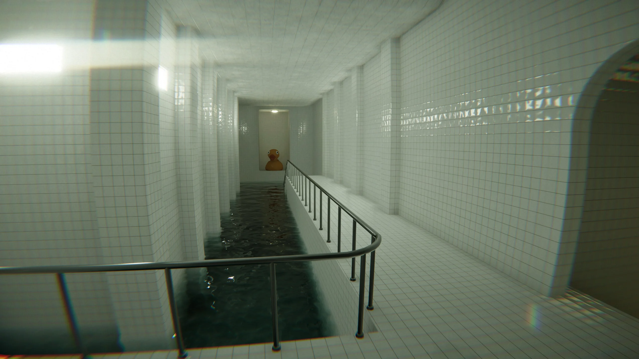 Liminal space in the game Pools, featuring water and tactile textures, debuting on PS5 and PS VR2 November 25.