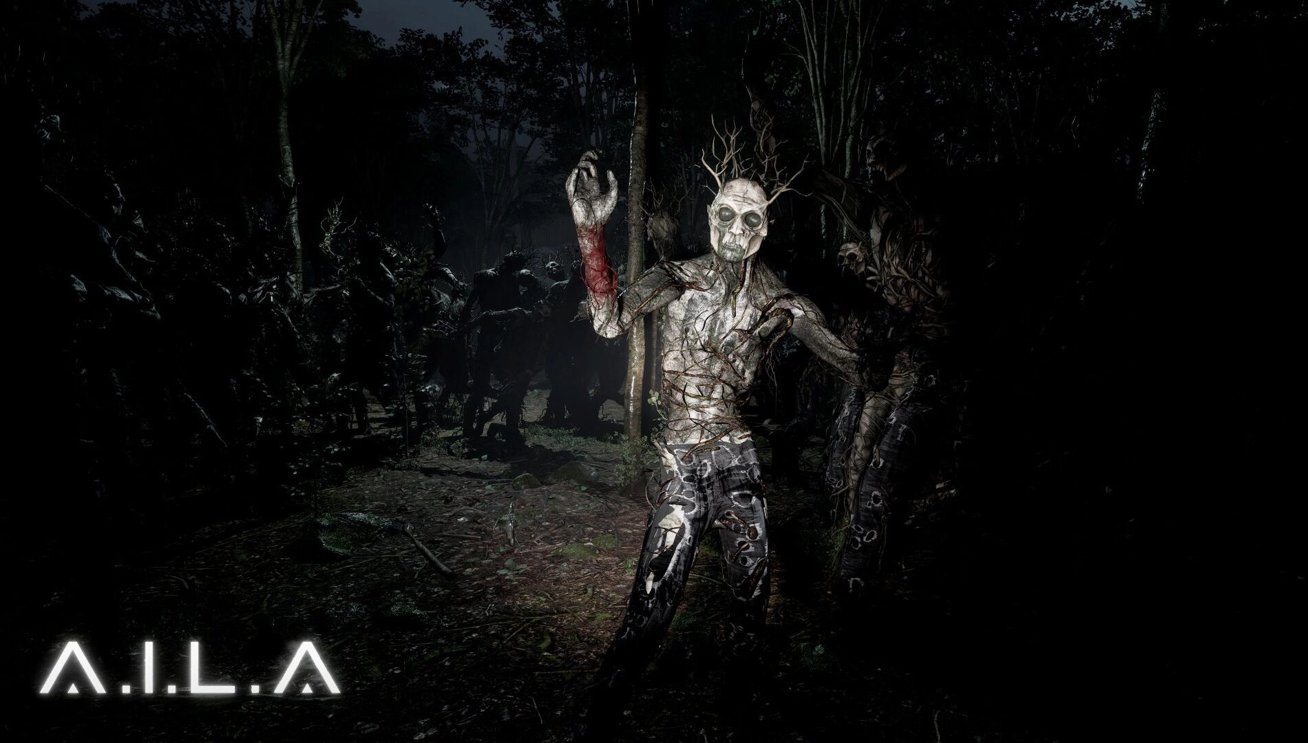 A.I.L.A: A chilling psychological horror game featuring a twisted AI in a haunting forest environment on Xbox Series X|S.