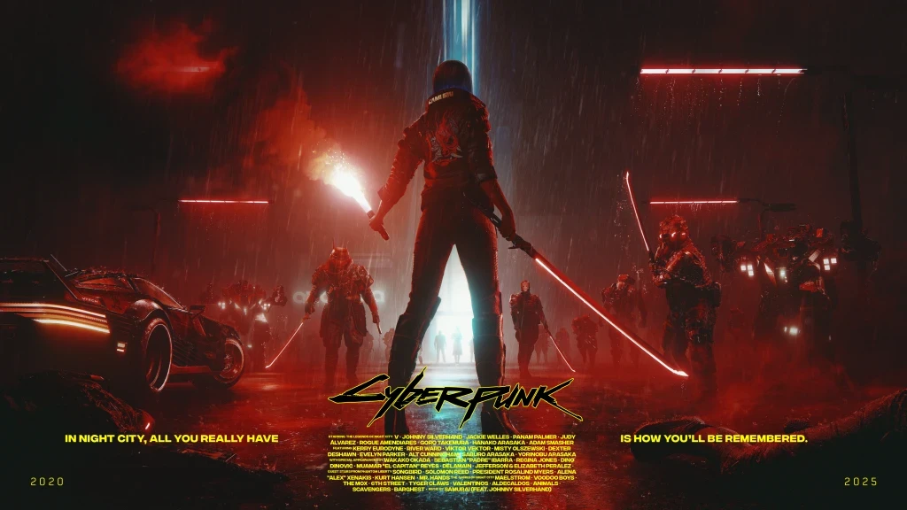 Cyberpunk 2077 at five: new trailer lands, TCG teased for 2026