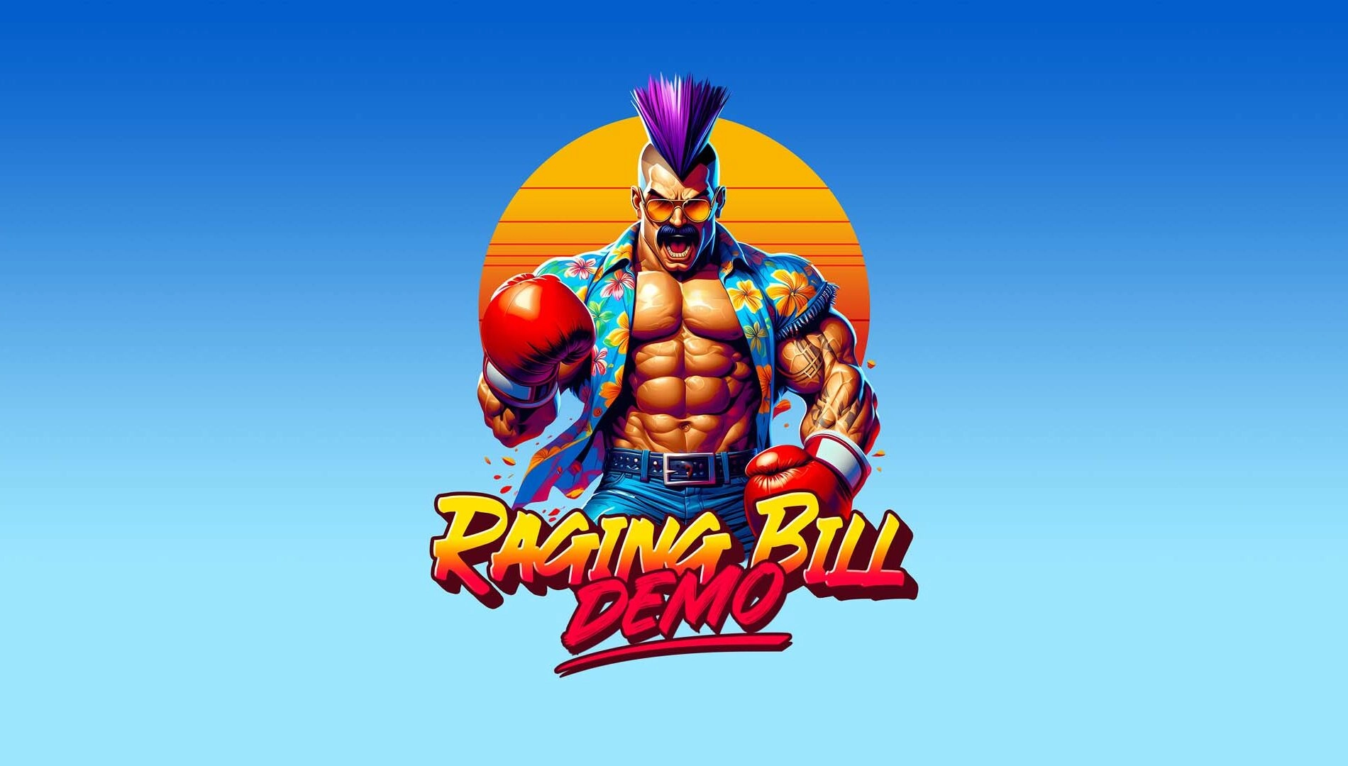 Raging Bill Demo art showcases an action-packed game character with vibrant colors, promoting the Indie Selects Demo Fest.
