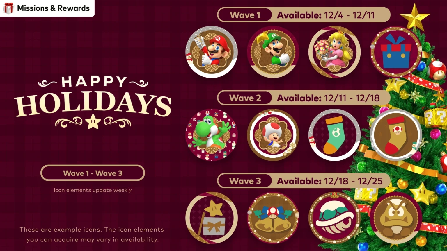 Holiday icon elements hit Nintendo Switch Online in timed waves