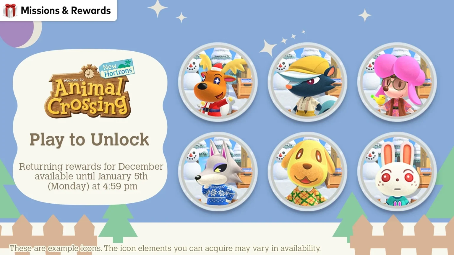 Limited‑time New Horizons icons arrive in Nintendo’s December wave