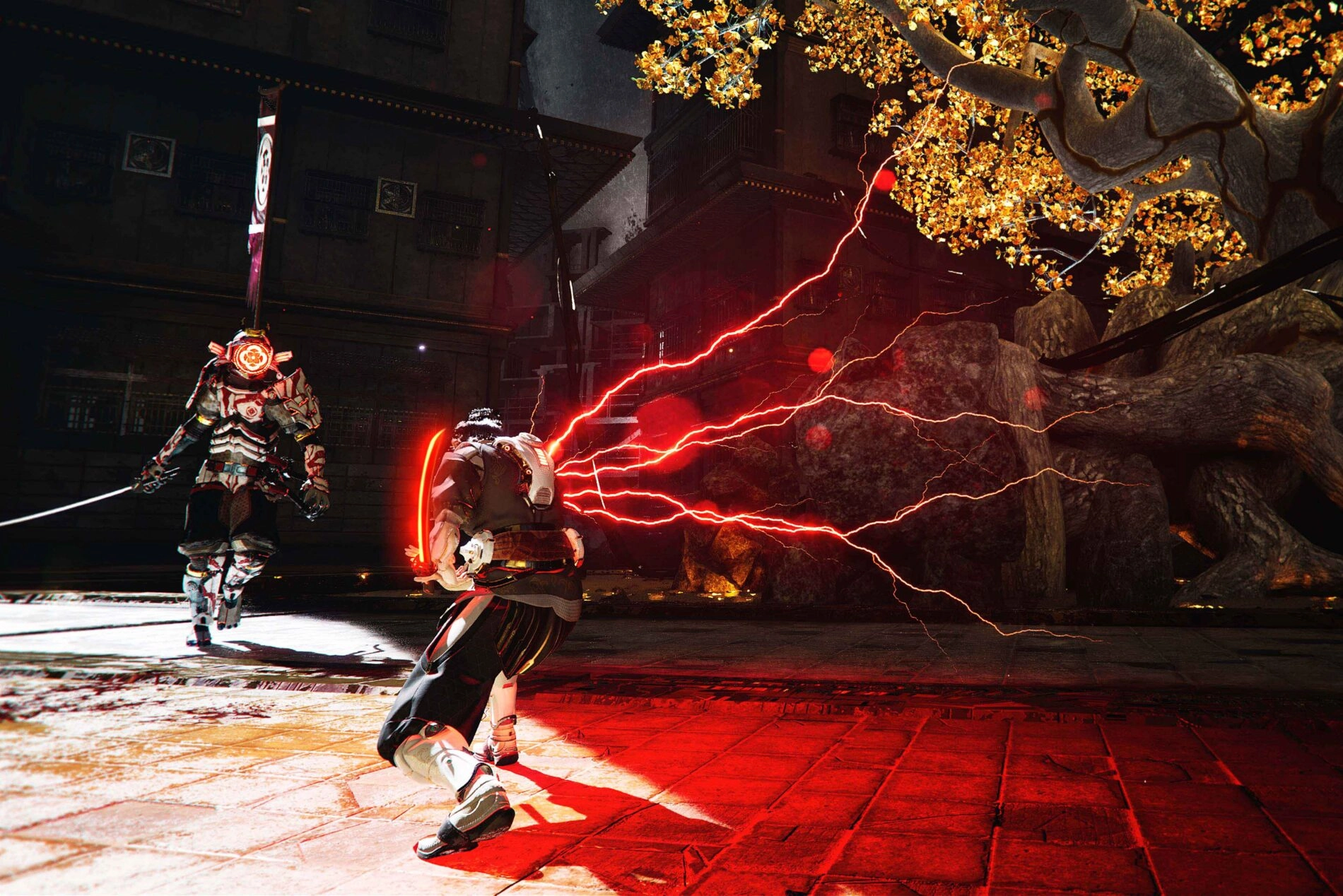 Action-packed scene from Sol Shogunate, showcasing intense combat in a samurai space opera setting.