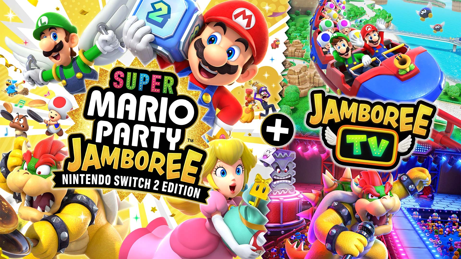 Exciting Nintendo Switch 2 games featuring Mario, friends, and adventures in Super Mario Party Jamboree.