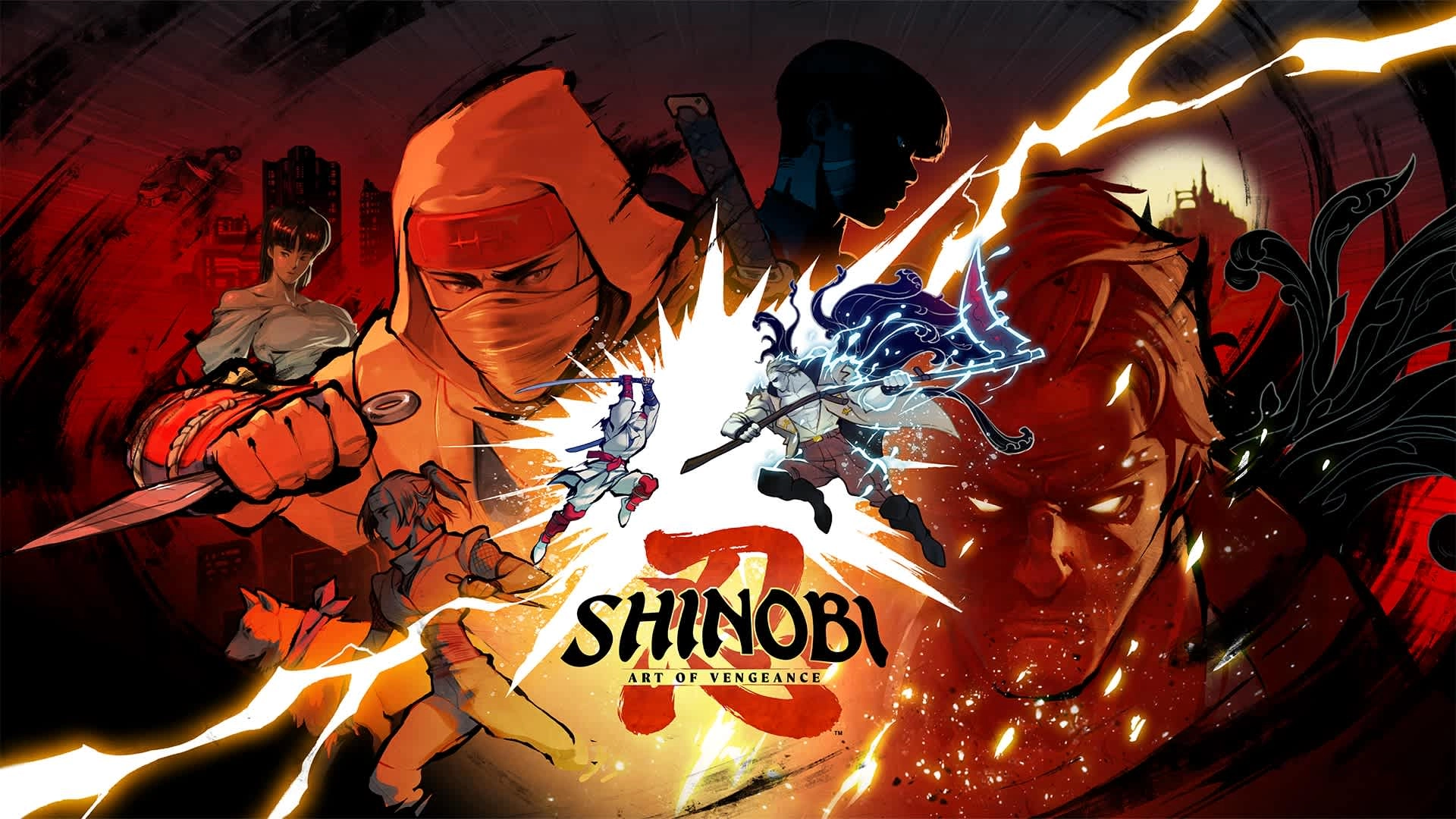Shinobi 3: Art of Vengeance game cover showcasing dynamic artwork of characters and action scenes for Nintendo Switch 2.