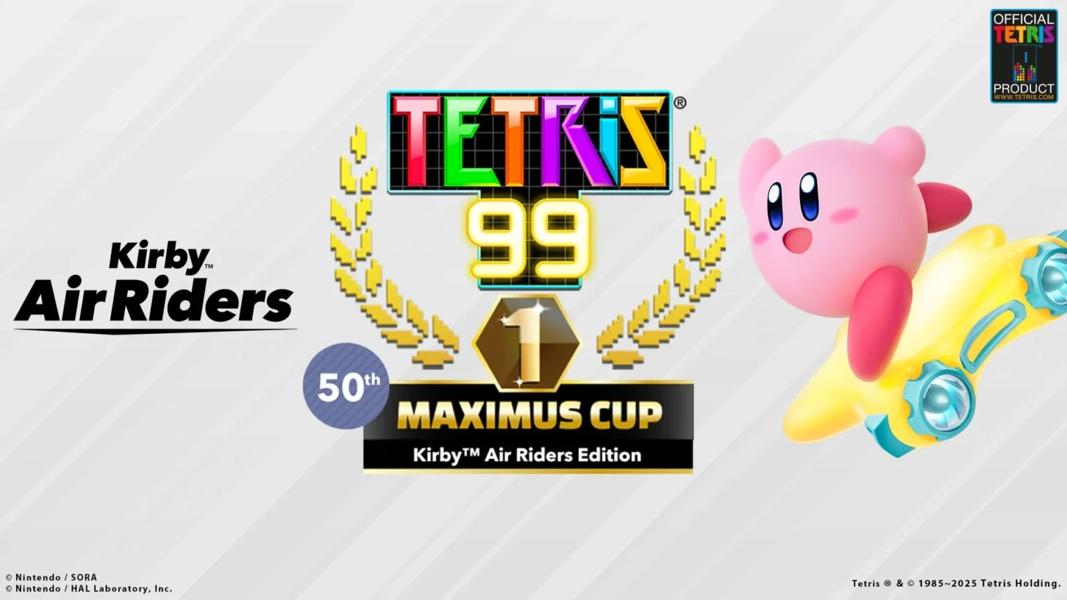 Kirby rides into Tetris 99 as the 50th MAXIMUS CUP goes live