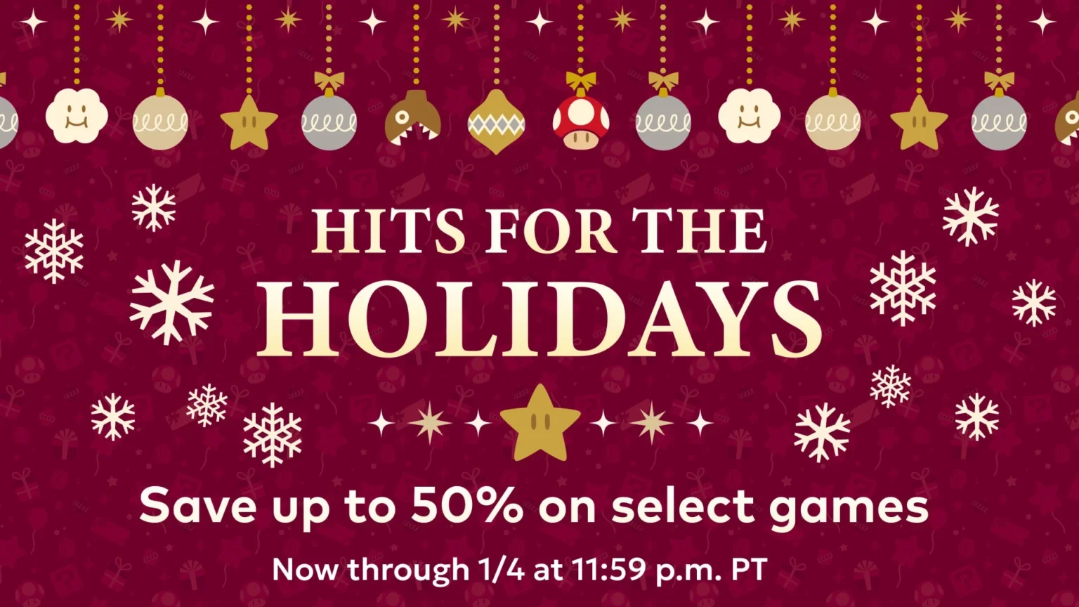 Nintendo Switch holiday sale runs through January 4 with up to 50% off