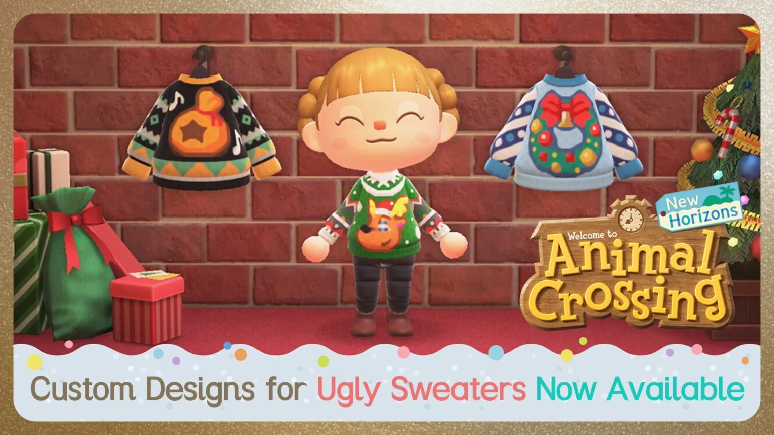 Holiday sweater designs land in Animal Crossing: New Horizons