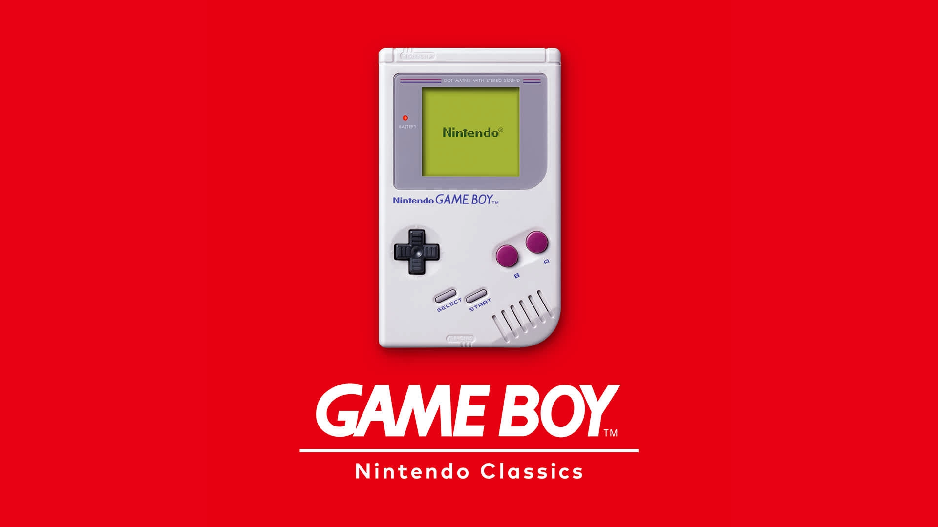 Game Boy console featured in Nintendo Classics, highlighting retro gaming heritage and nostalgia for classic titles.