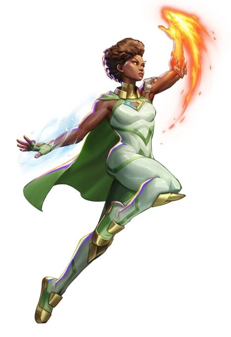 Ella Mental, a new original character in Invincible VS, showcasing her powers in dynamic action.