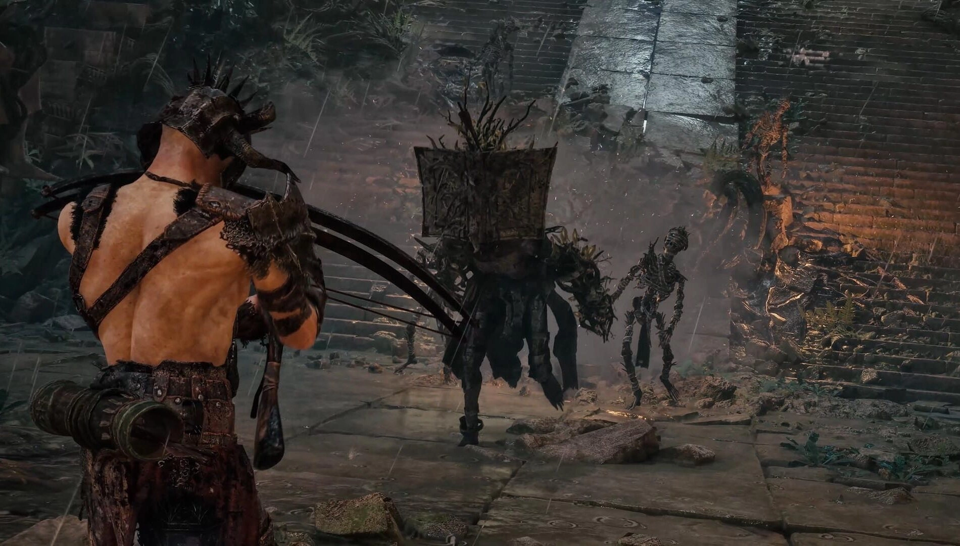 Gameplay trailer screenshot for Lords of the Fallen II, showcasing dark fantasy, bosses, and intimidating foes in Axiom.