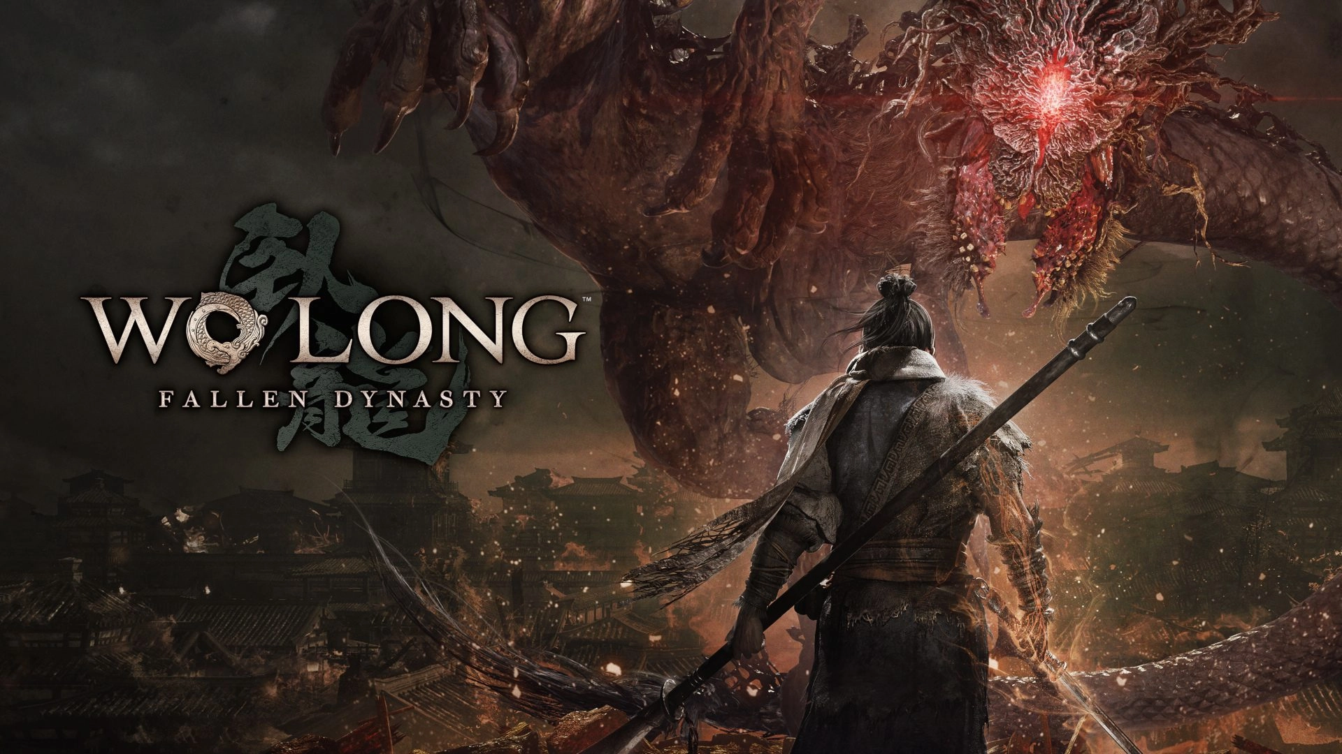 Epic battle against a dragon in Wo Long: Fallen Dynasty, showcasing intense action and breathtaking visuals for gamers.