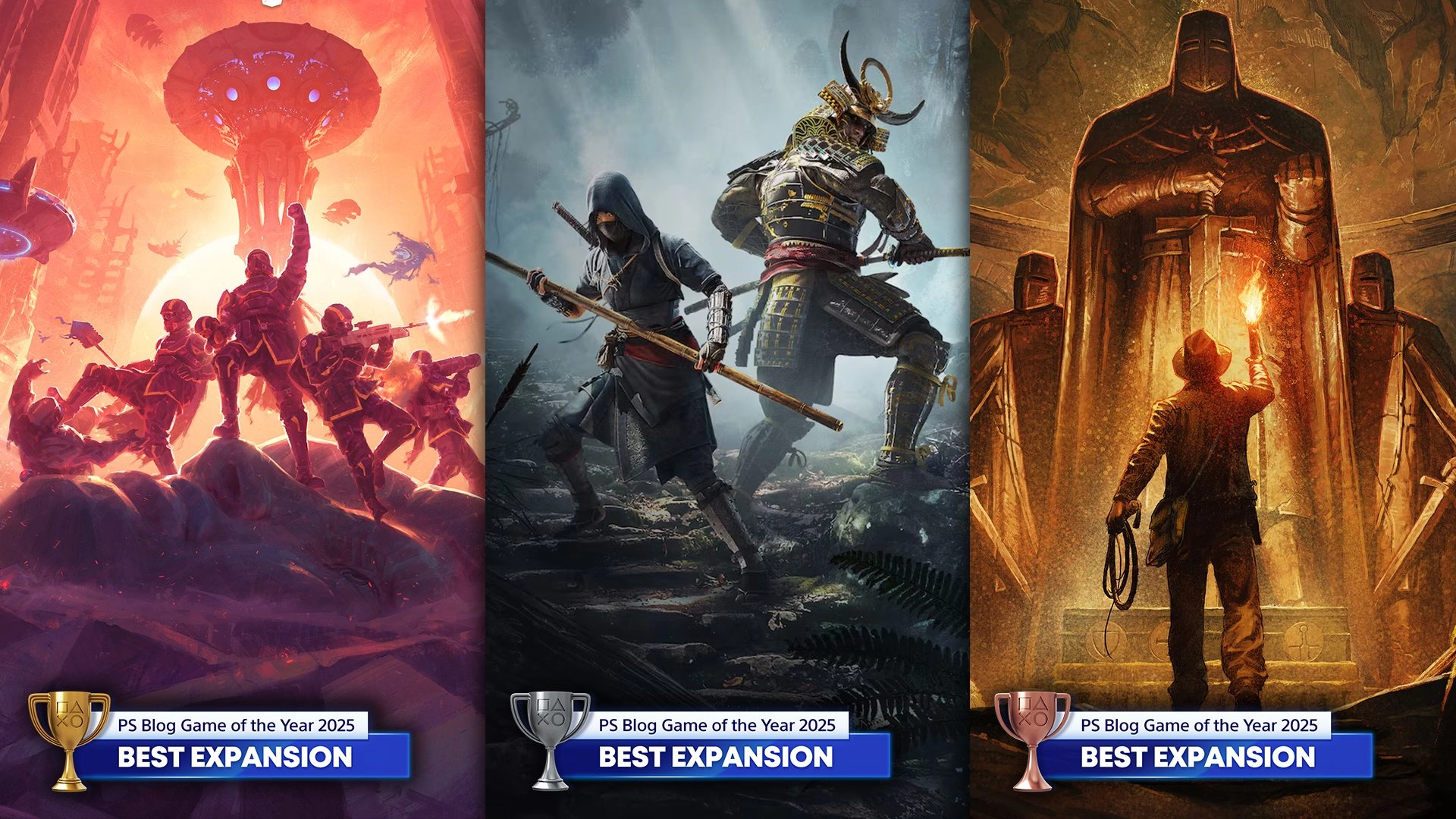 2025 PlayStation Blog Game of the Year awards showcase top expansions, celebrating player votes and iconic game characters.