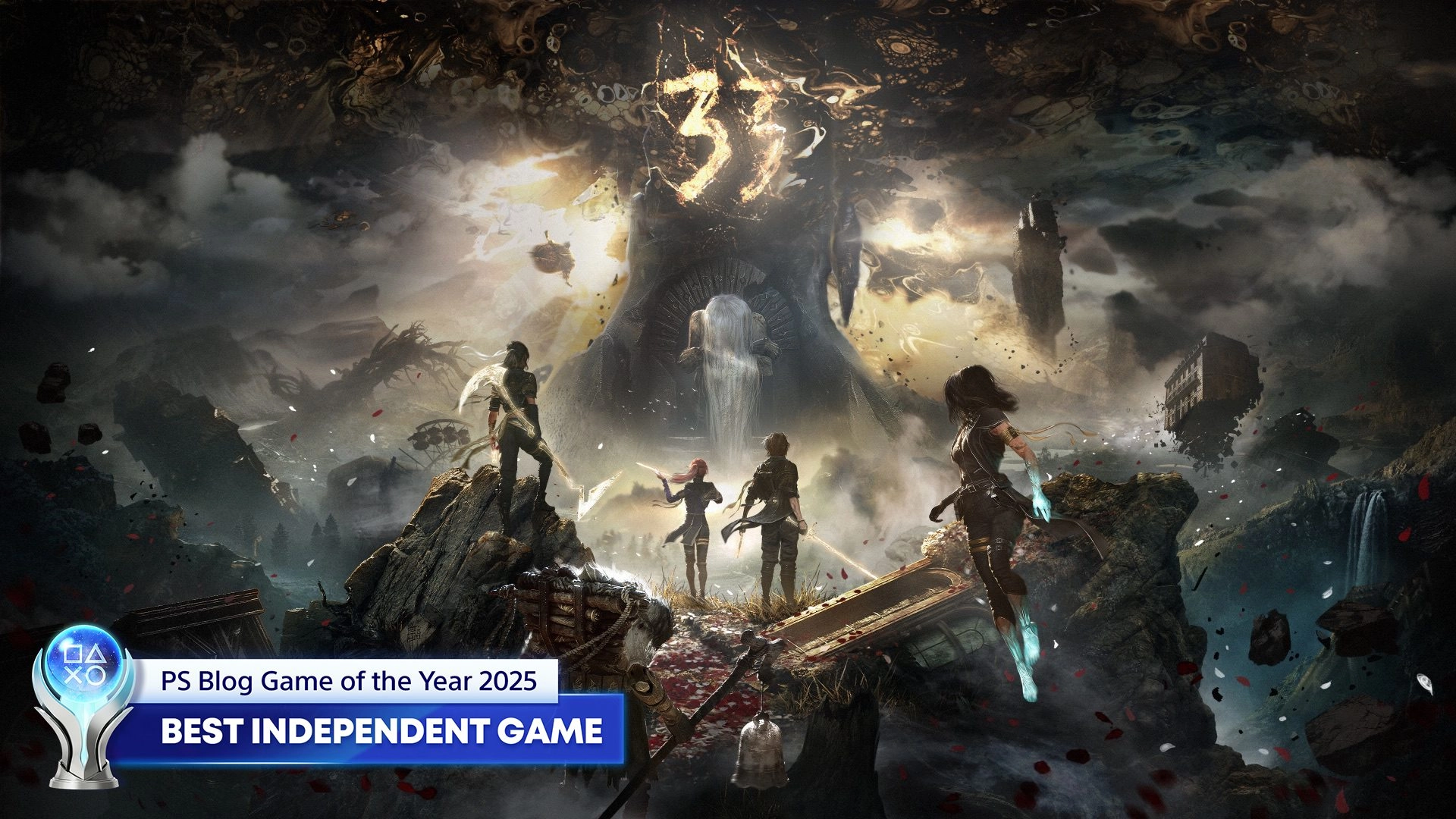 PS Blog Game of the Year 2025 winner for Best Independent Game, showcasing epic art and iconic characters.