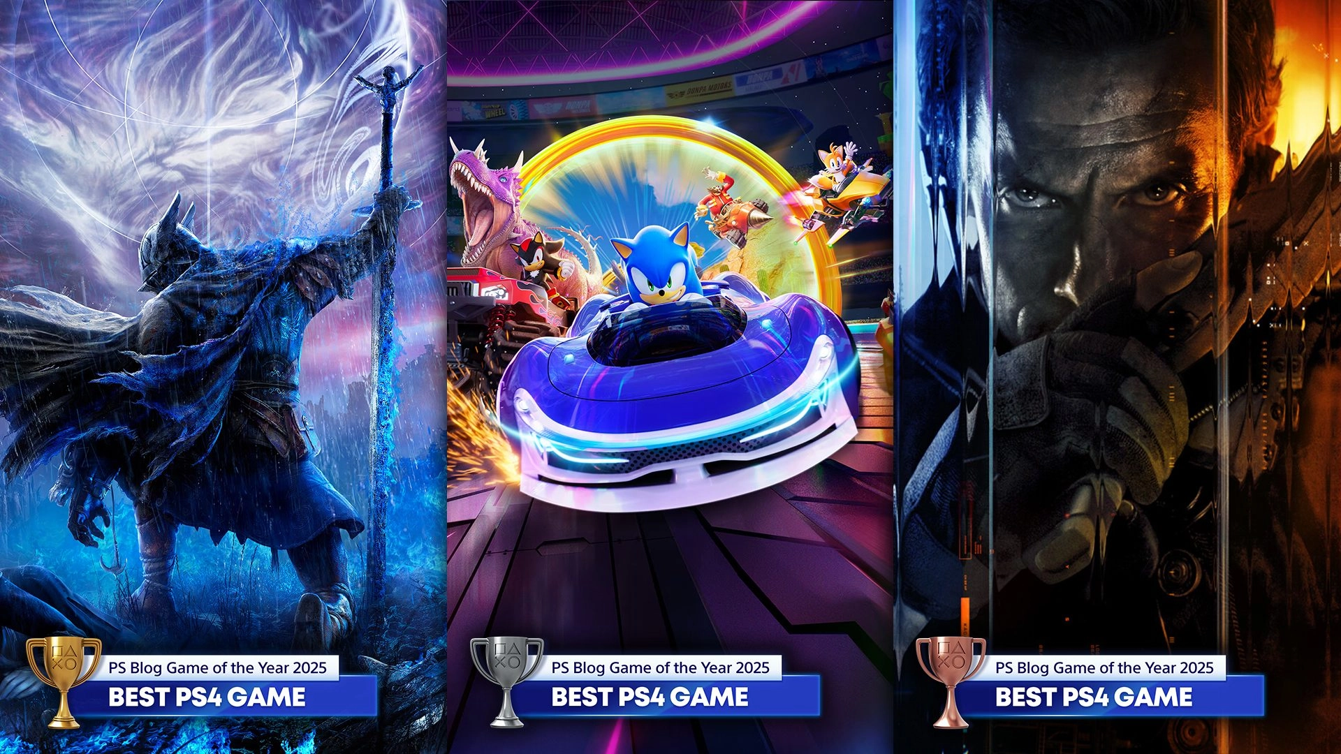 PlayStation Blog Game of the Year 2025 nominees showcasing top PS4 games and character creativity across multiple categories.