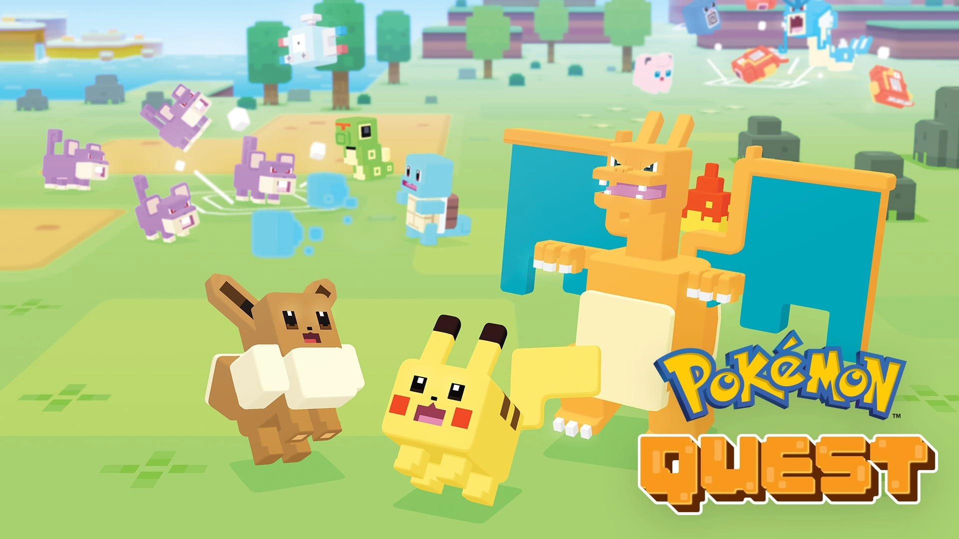 Explore free-to-play Nintendo Switch games like Pokémon Quest, featuring vibrant characters and engaging gameplay.