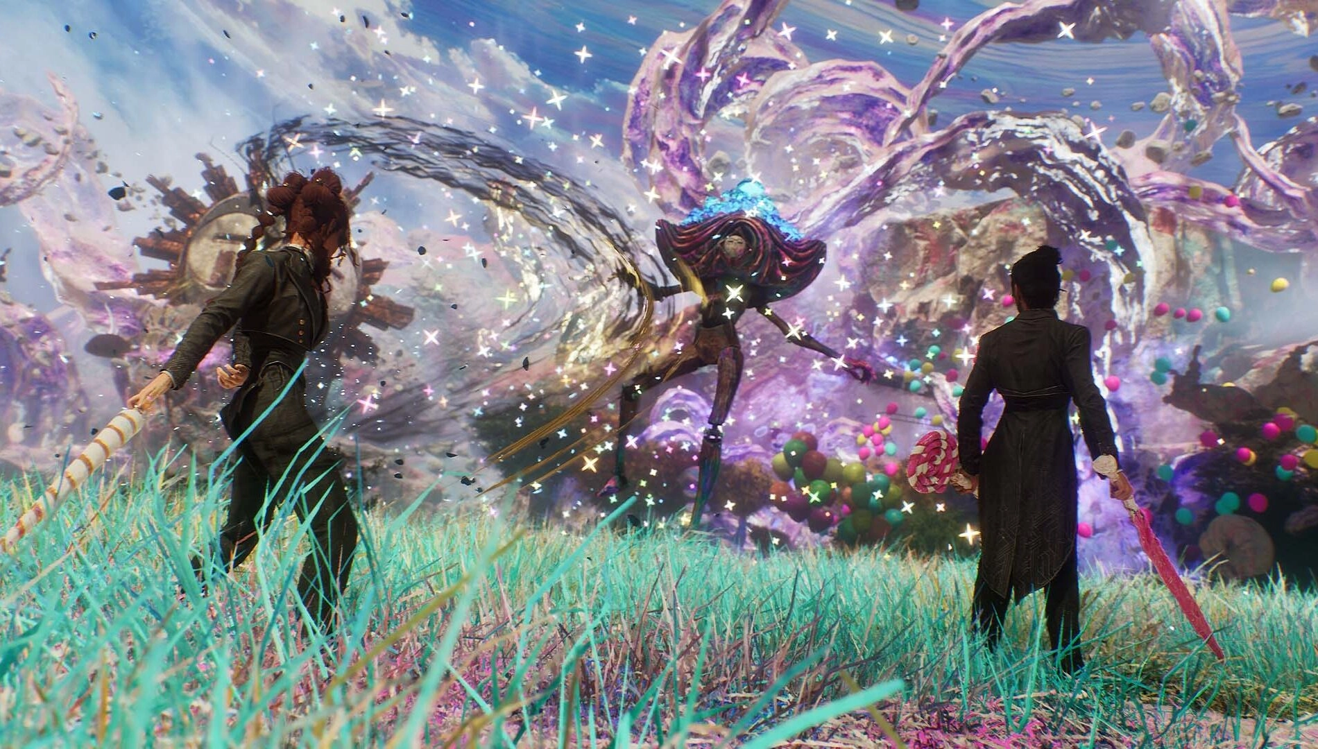 Players explore the vibrant, whimsical world of Verso