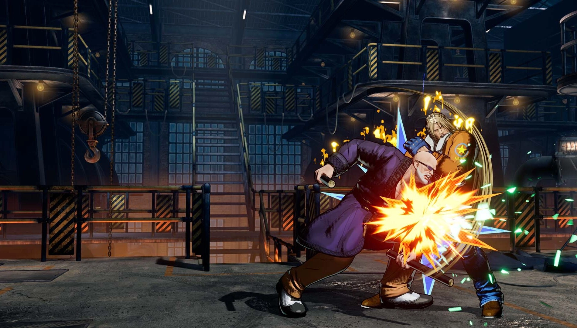 Mr. Big unleashes a powerful attack in Fatal Fury: City of the Wolves, showcasing his dark charisma and combat style.