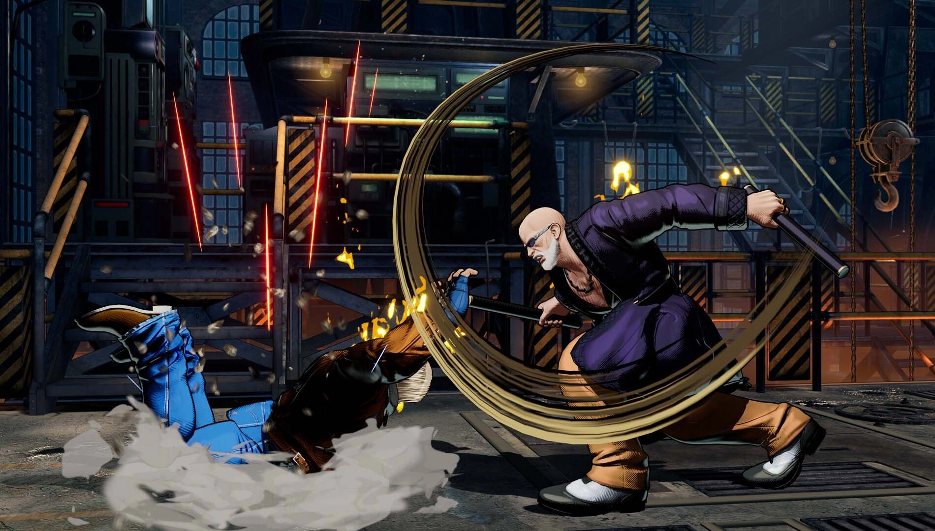 Mr. Big executes a signature Cross Diving move against an opponent in Fatal Fury: City of the Wolves, showcasing his comba...