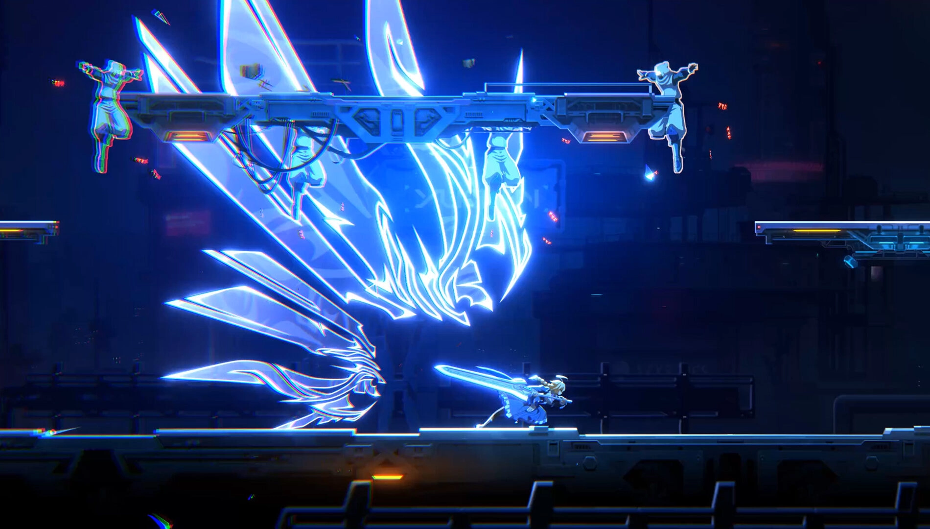 Dynamic gameplay of BlazBlue Entropy Effect X, featuring intense combat and vibrant visuals, launching February 12, 2026.