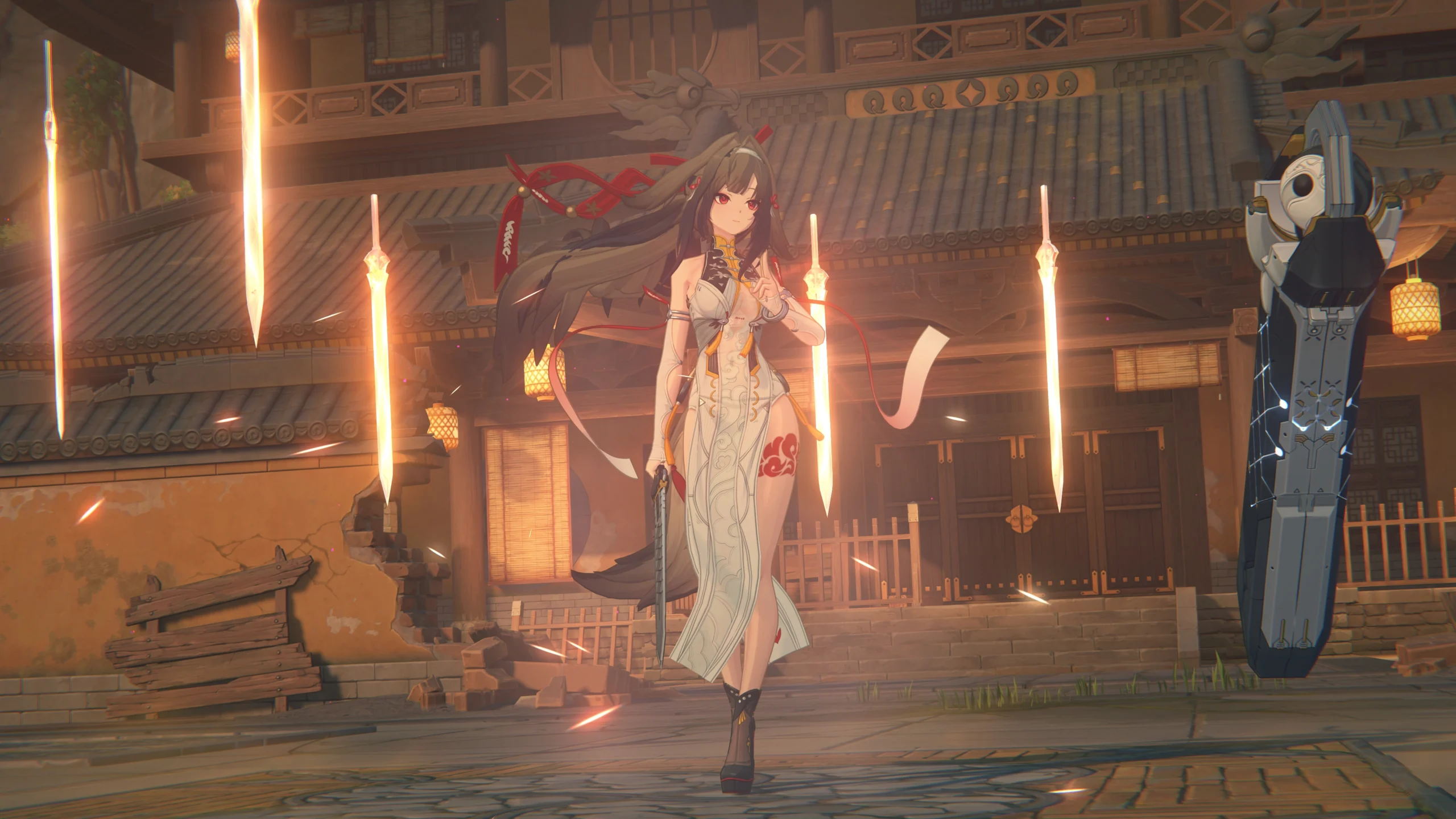 Ye Shunguang from Zenless Zone Zero in a dynamic pose, showcasing vibrant visuals and an air of mystery in the Hollow.