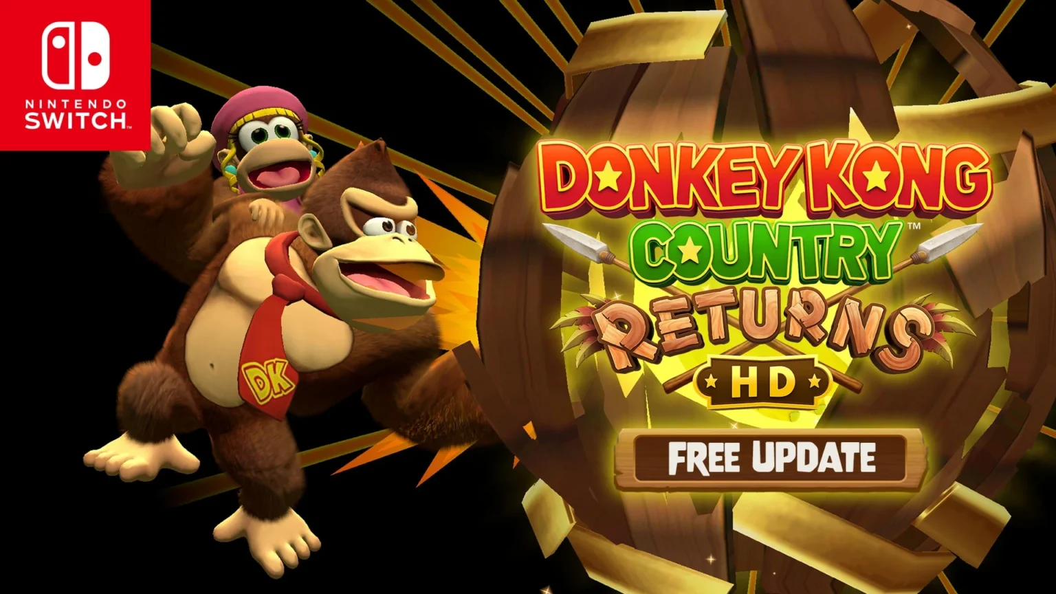 Free Donkey Kong Country Returns HD update brings Dixie Kong