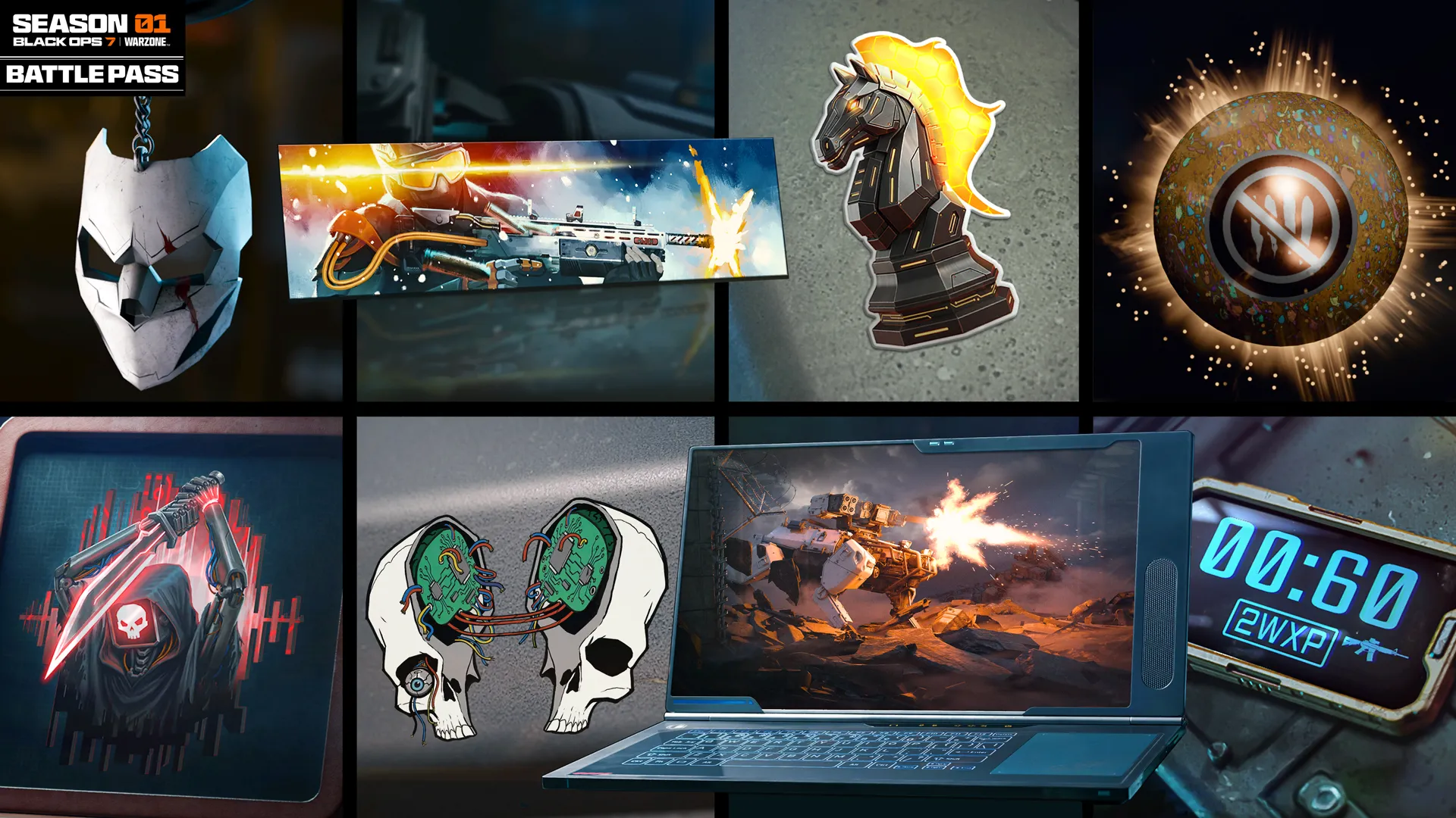 Season 01 Battle Pass for Call of Duty: Black Ops 7 features new rewards, Operator skins, and weapon blueprints. Join the ...