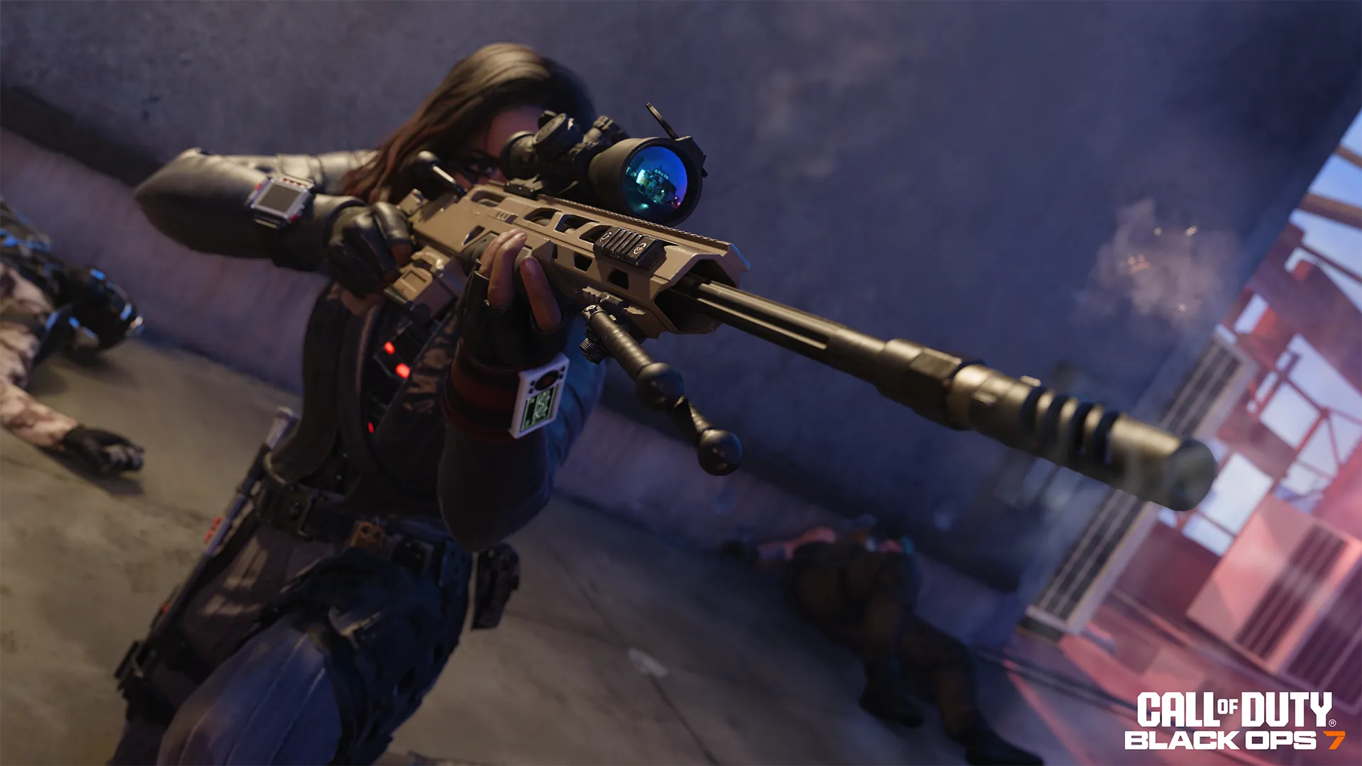 Epic sniper action in Call of Duty: Black Ops 7, showcasing intense gameplay in the Wasteland-themed update.
