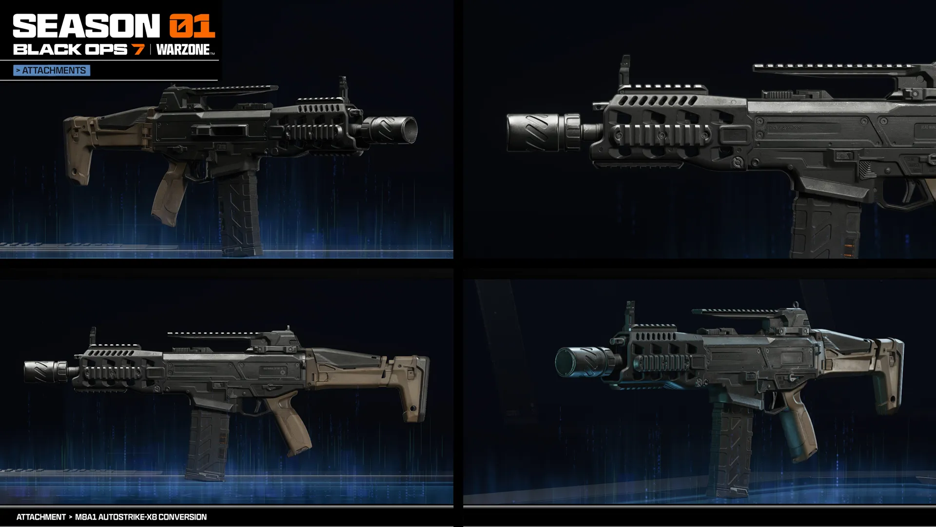 Alt text: "New weapon customization options featured in Season 01 Reloaded for Call of Duty: Warzone.