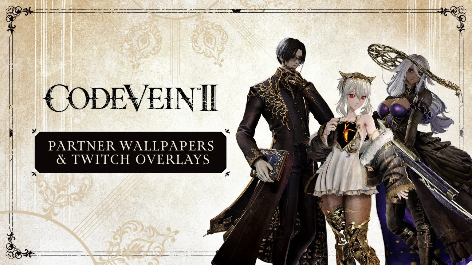 Code Vein Ii Adds Character Wallpapers and Stream Overlays