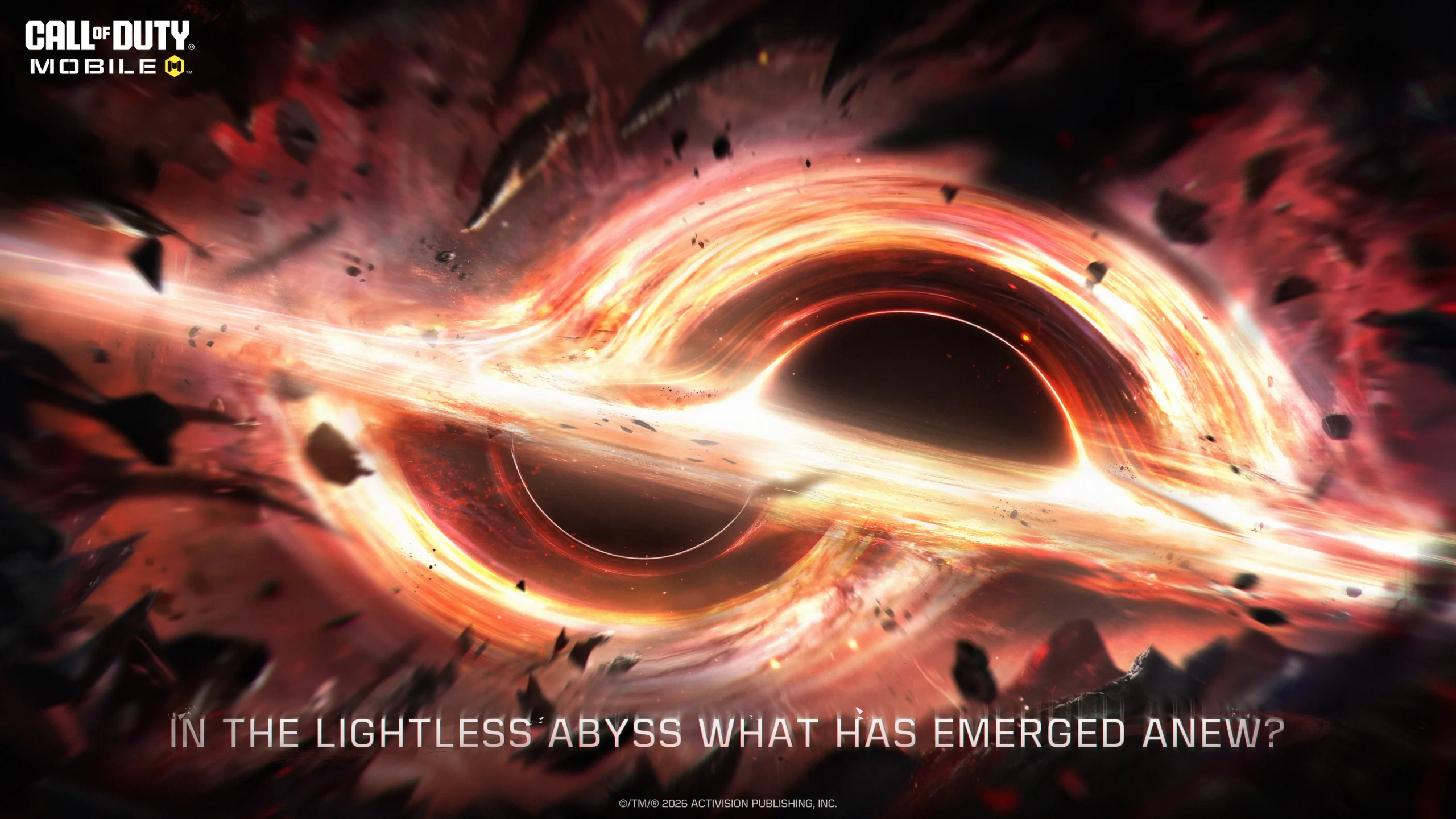 Promotional artwork for Call of Duty®: Mobile Season 1, featuring a cosmic design and text hinting at new content.