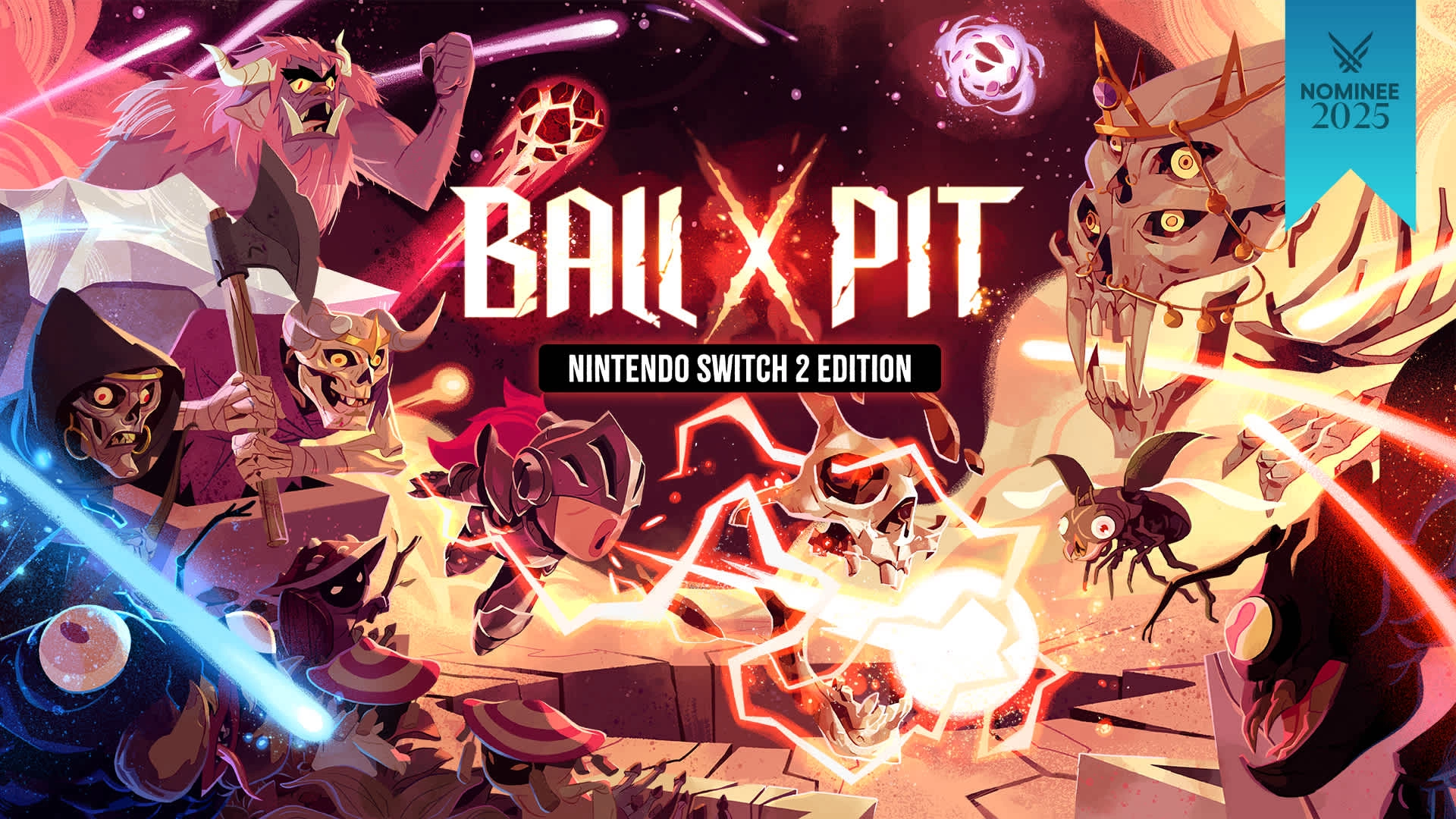 Ball x Pit Nintendo Switch 2 Edition cover art featuring dynamic action and colorful characters, perfect for gaming enthus...