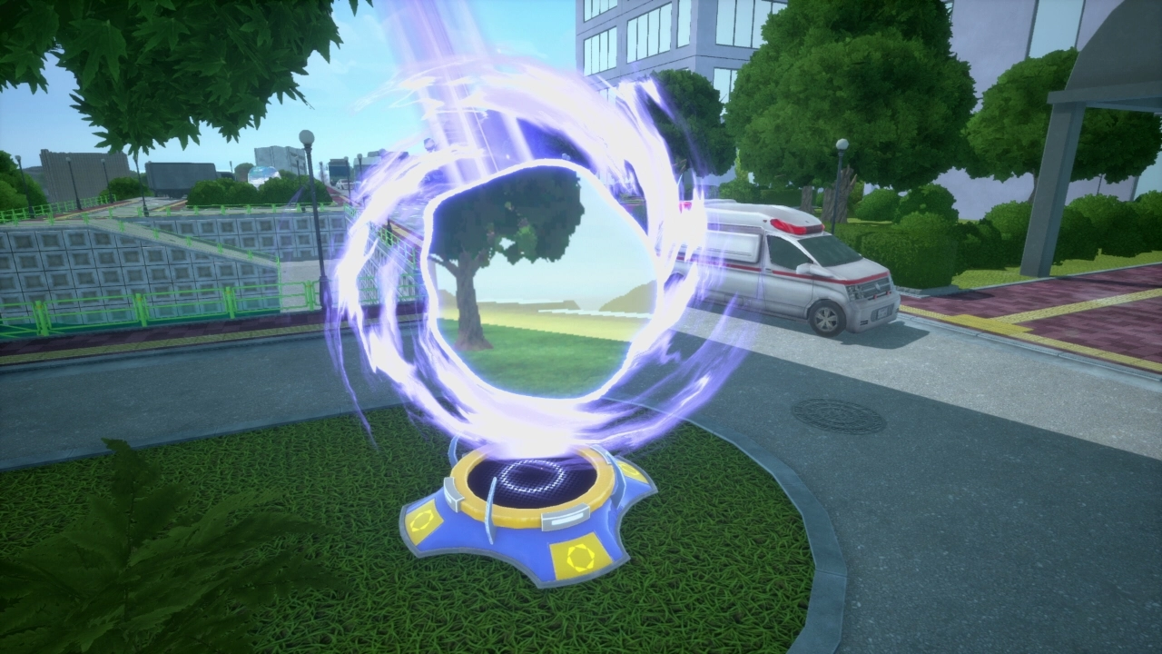 A glowing portal in a park setting with an ambulance nearby, hinting at a new game feature in Season 15