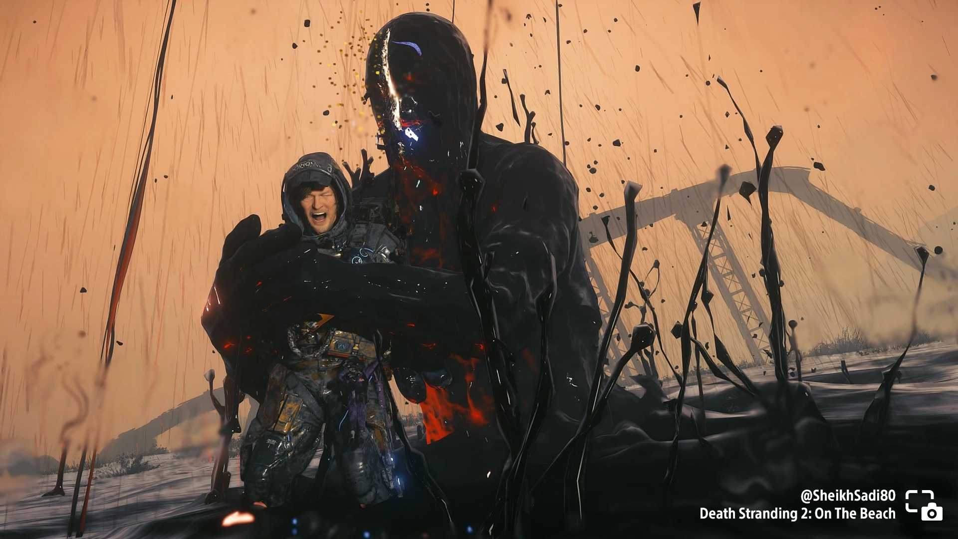 Highlight from 2025 in gaming: Sam battling a BT in Death Stranding 2, showcasing intense photo mode action. #PSshare #PSBlog