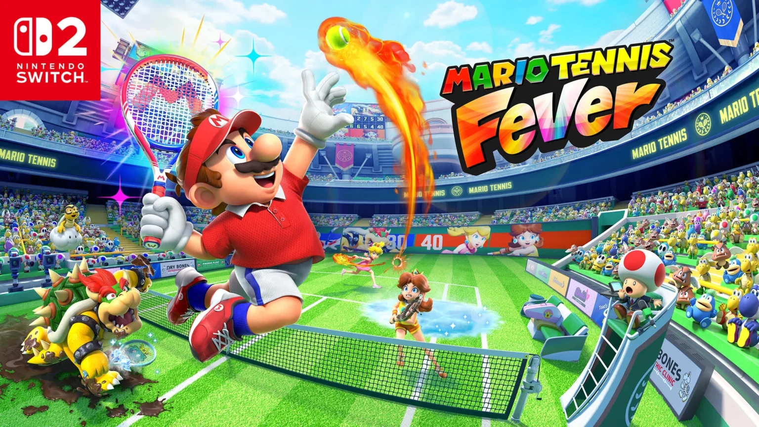 Mario Tennis Fever Serves up 30 Fever Rackets and 8 Modes on Switch 2